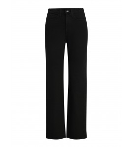 Women's black high waist straight jeans