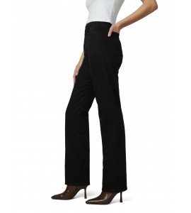 Women's black high waist straight jeans