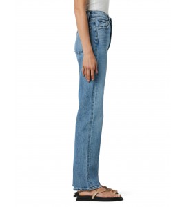 Blue High Rise Straight Jeans