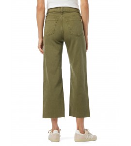 Women's Burnt Olive High Rise Wide Leg Jeans