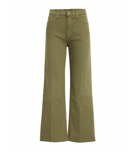 Women's Burnt Olive High Rise Wide Leg Jeans