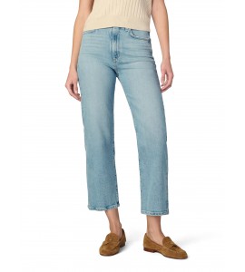 Women's light blue high waist straight jeans