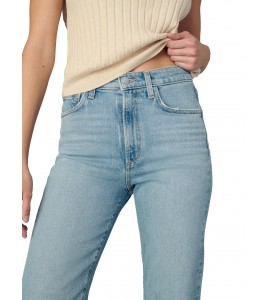 Women's light blue high waist straight jeans