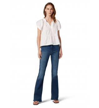 Women's High Rise Flare Jeans with Turned-Out Legs