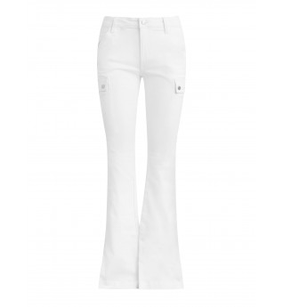 Women's White Bootcut Pants