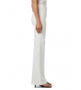 Women's White High Waist Flared Denim Pants