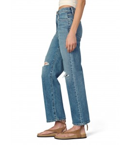 Women's ripped high waist wide leg jeans