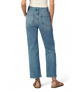 Women's ripped high waist wide leg jeans
