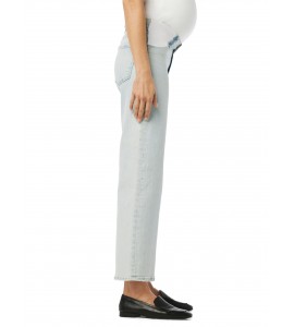 Women's Light Blue Maternity Wide Leg Jeans