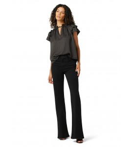 Black High-Rise Flared Jeans
