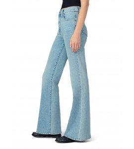 Women's High-Rise Flare Jeans with Slant Pockets