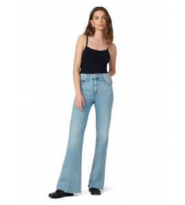Women's High-Rise Flare Jeans with Slant Pockets