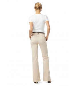 Women's Cream Flare Jeans
