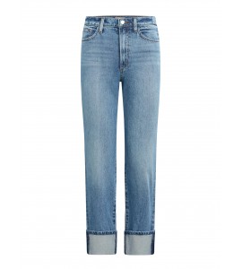 Women's Vintage Indigo Jeans with Cuffs