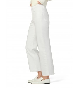 Women's White High Rise Cropped Straight Jeans
