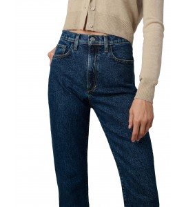 Indigo High Rise Slim Cropped Jeans