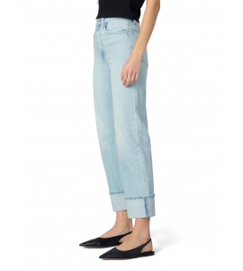 Women's Light Blue High Rise Jeans with Cuffs