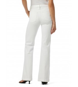 White High-Rise Flared Floor-Mounting Jeans