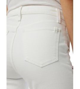 White High-Rise Flared Floor-Mounting Jeans