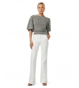 White High-Rise Flared Floor-Mounting Jeans